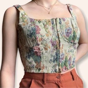 NWOT Wild Fable Tapestry Floral Corset